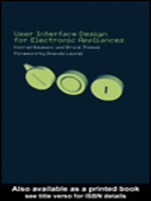 cover image of User Interface Design for Electronic Appliances